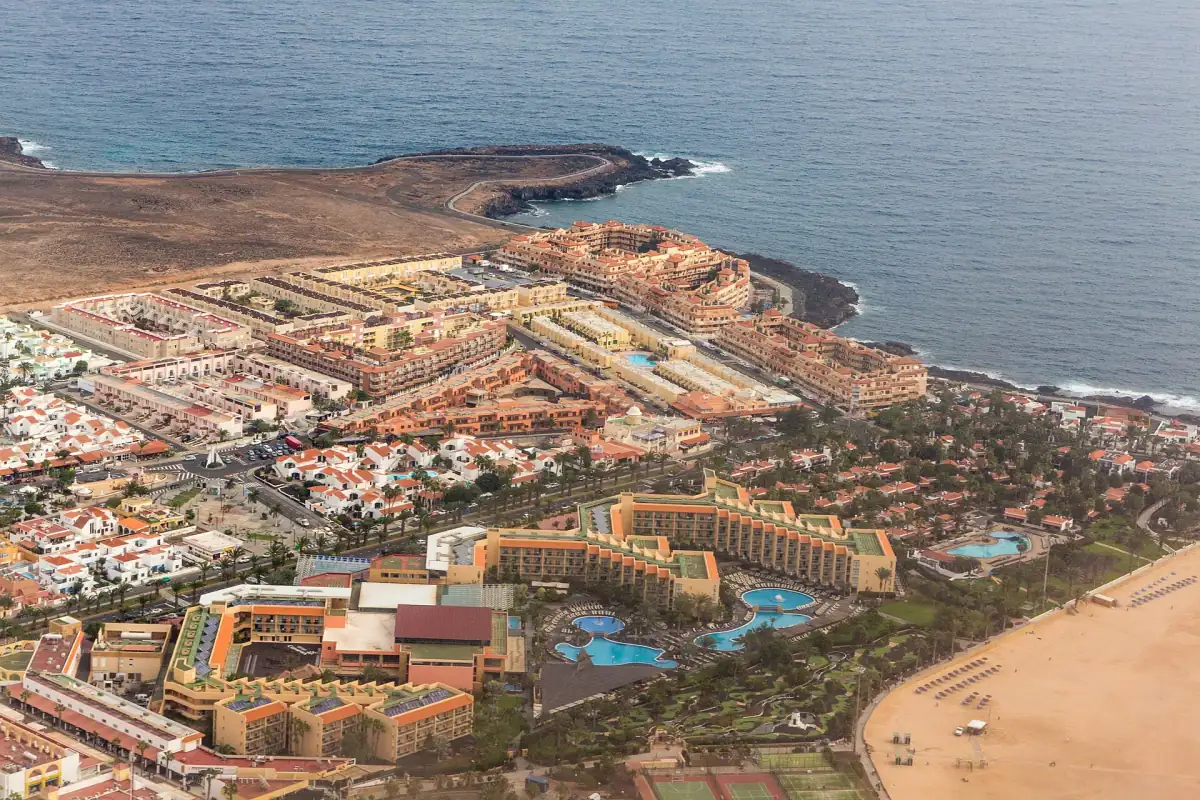 Caleta de Fuste desde el aire