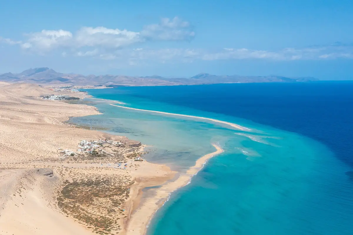The lagoon at Sotavento from the air